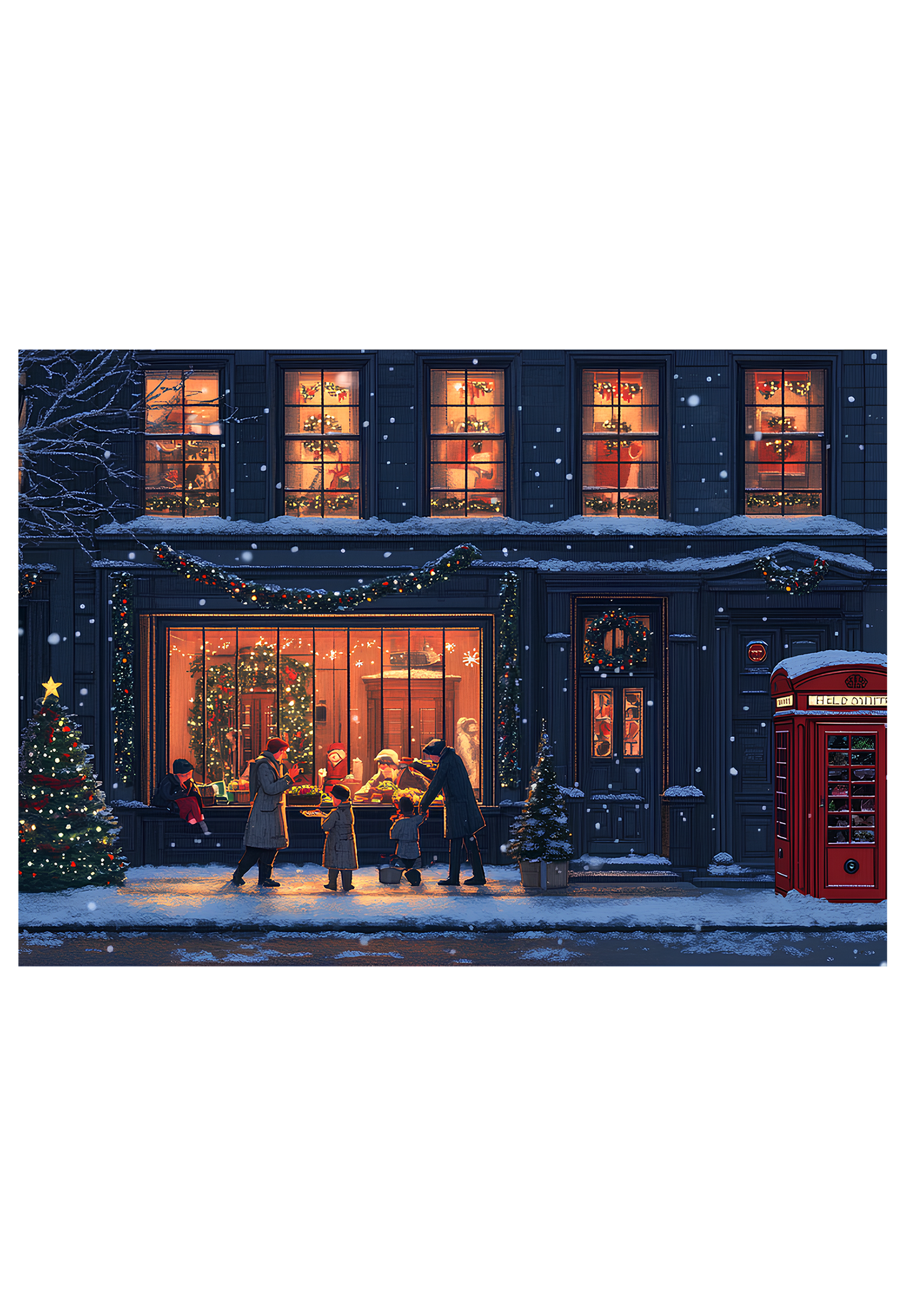 London Christmas Postcard